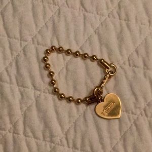 Coach gold plated beaded bracelet